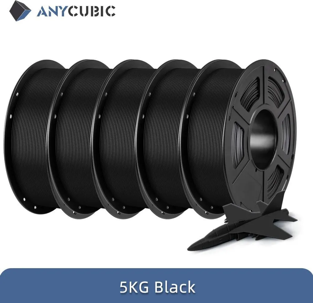 PLA Filament Noir 1,75mm 5kg FDM Haute Précision Respectueux de l'env.