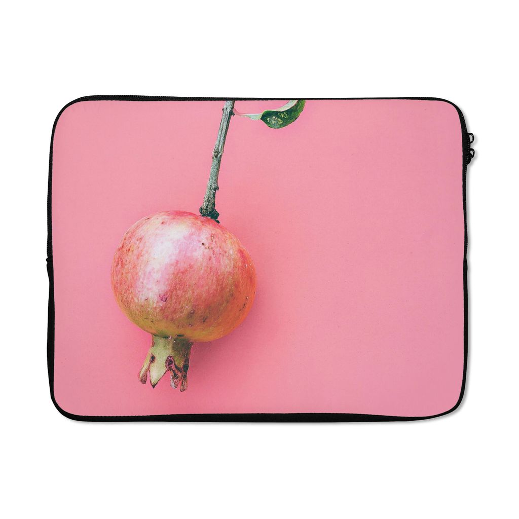 MuchoWow Laptop Hülle 17 Zoll Laptoptasche Pflanzen - Sommer - Rosa - Zipper - Schutzabdeckung