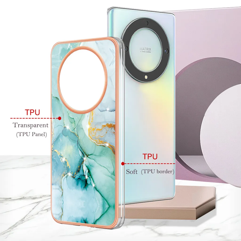 Cover WOBURN Sfumata Per Honor Magic 5 Lite 5G (Magic5 Lite) / X9a - Custodia In Silicone TPU Morbido, Viola Blu