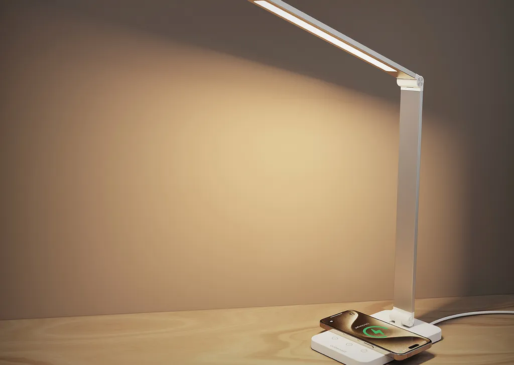 Lampe de Bureau LED Tactile et Chargeur Induction Qi Cubenest LTW01C