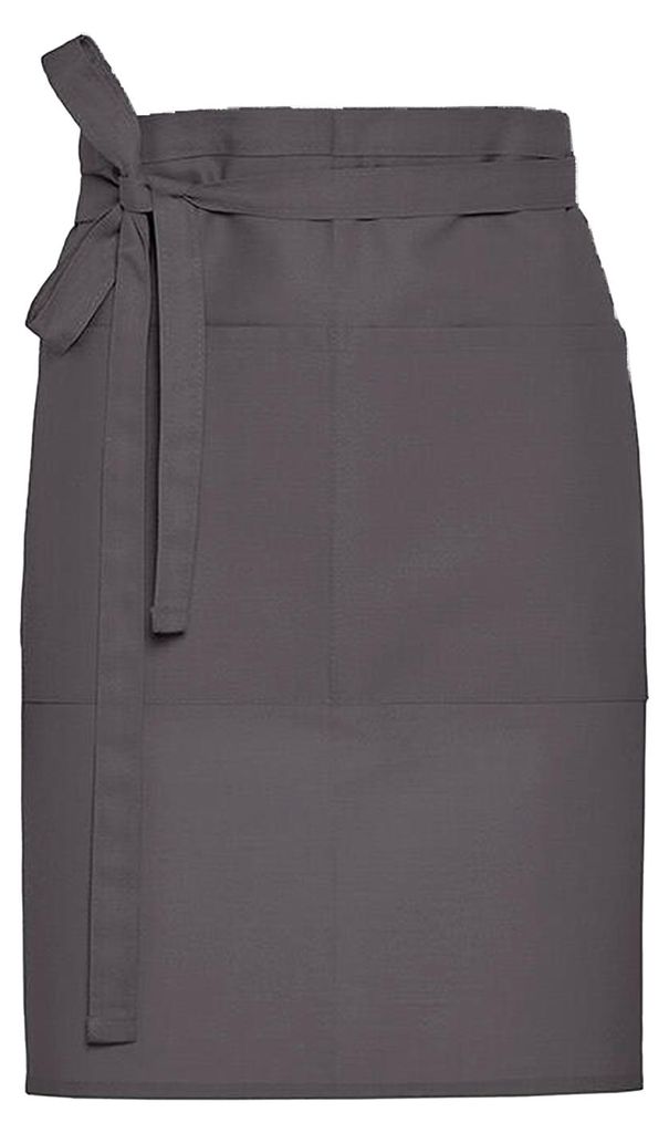 SG Accessories Bistro - Kurze Schürze "Brussels", recyceltes Material FK1648 (Einheitsgröße) (Grau)