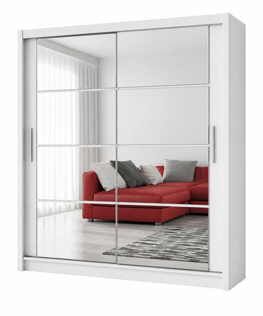 Schwebetürenschrank DAKOTA 160 cm mit Spiegel auf beiden Produktbild 