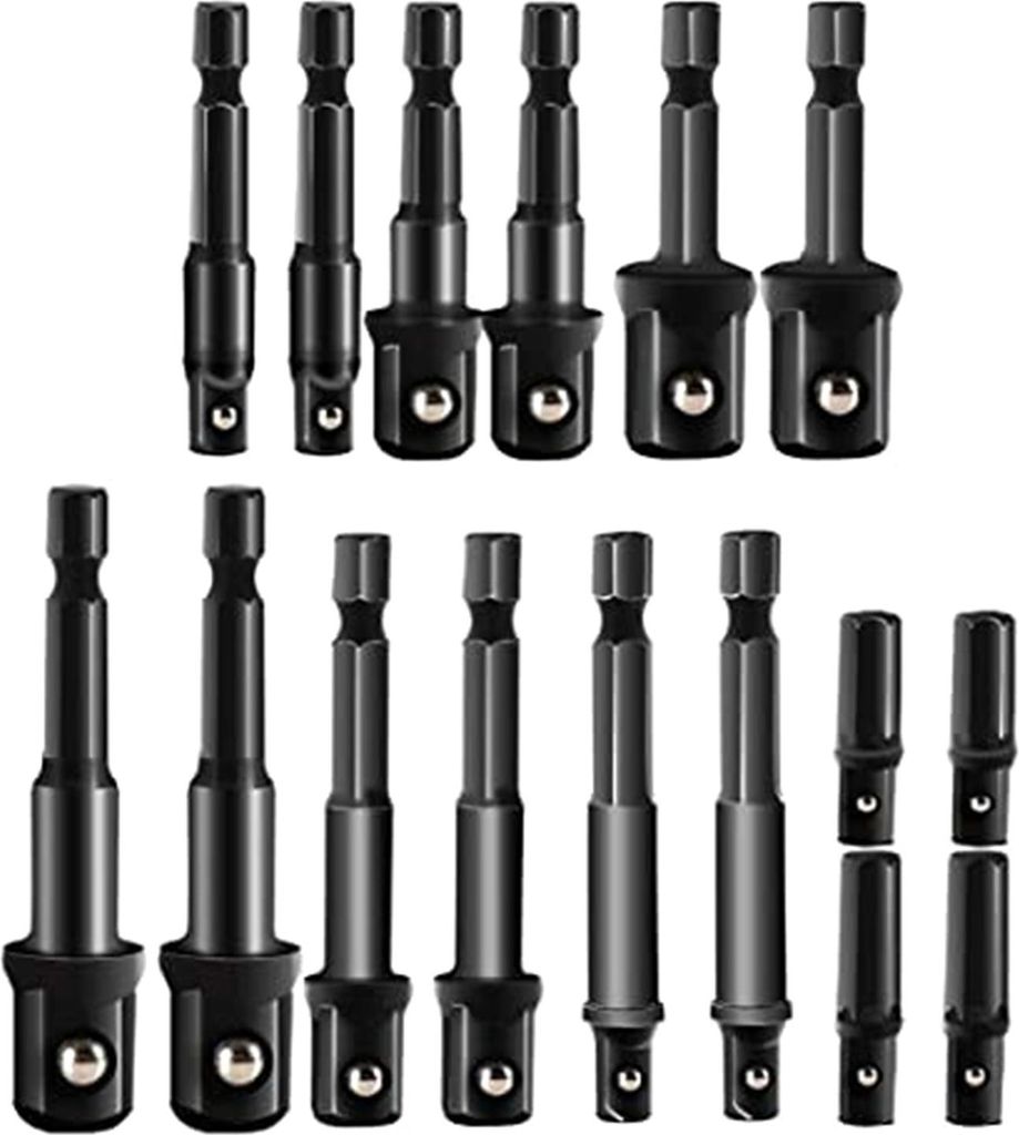 16PCS Impact Extension & Socket Adapter Pleuel H-ex Schaft Bohrer Set Kit Tragbare