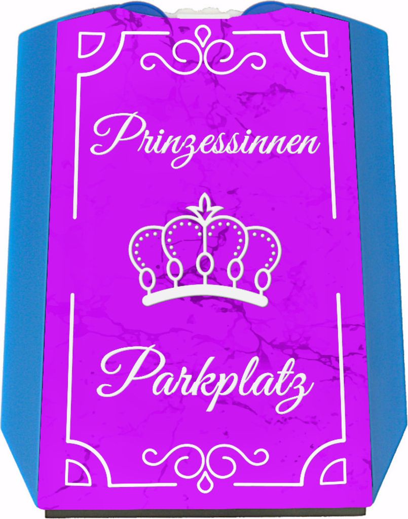 Prinzessinnen Parkplatz Parkscheibe mit weißem Rahmen