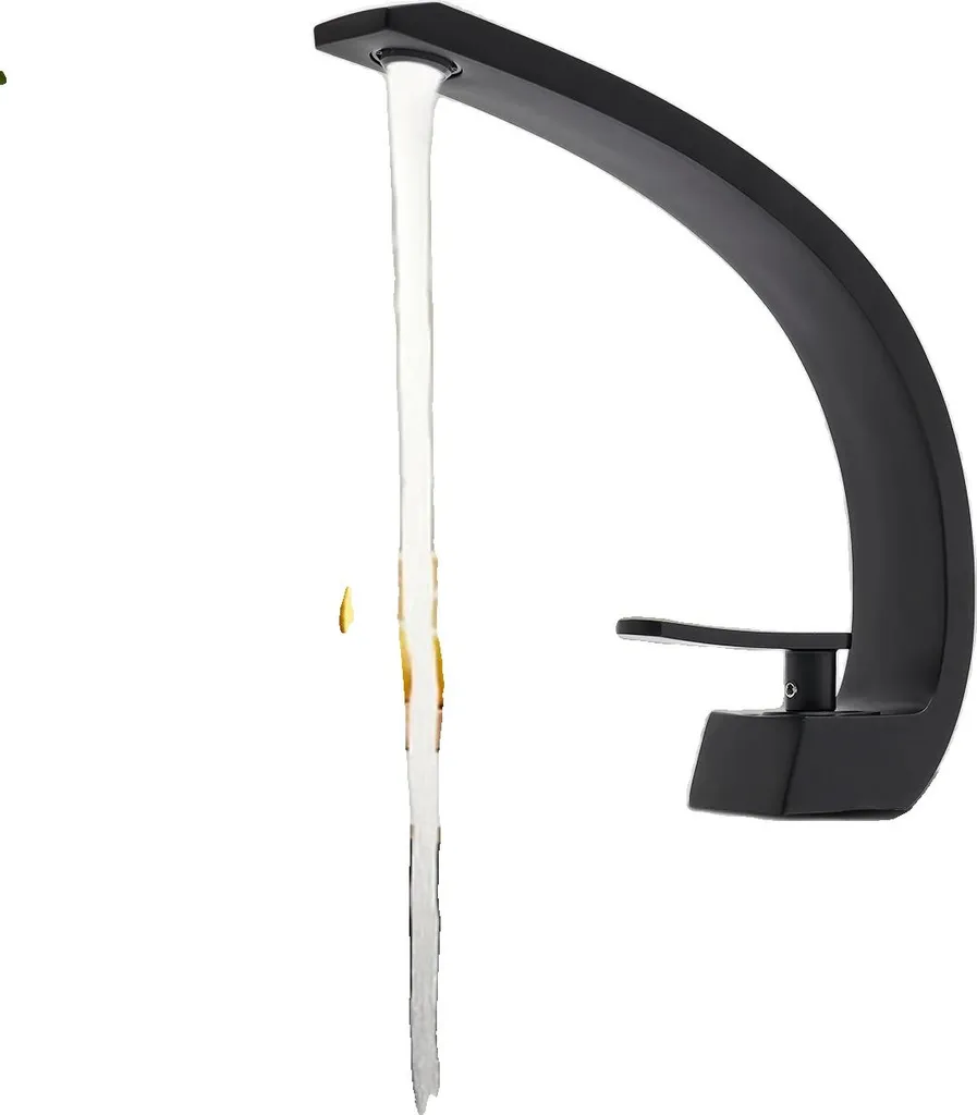 Miscelatore Lavabo Design Nero Opaco | Ottone Massiccio G3/8 Esterno