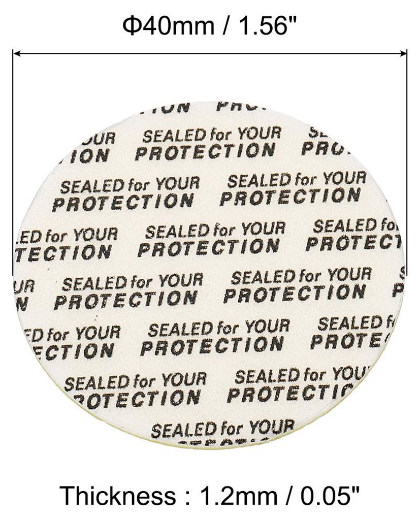 40mm/1.56" Schaum Deckel Liner 100 Pack PS Schaum Widerstandsf?hig Manipulationssicheres Drucksiegel mit Staubschutz Papier Rš¹ckseite fš¹r Fla...