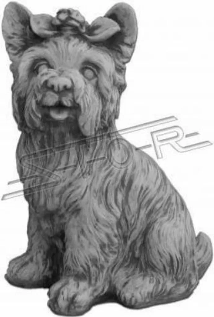 Statue de Chien Daisy en Pierre pour Décoration Jardin Terrasse 103052
