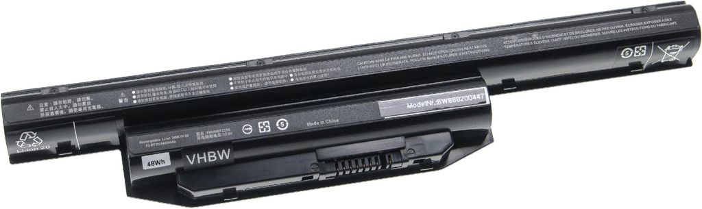 vhbw Akku kompatibel mit Fujitsu LifeBook E753, E753(MXE11DE), E753(MXDEMDE), E753(M55A1DE), E751(MXS01DE) Notebook (4400 mAh, 10,8 V, Li-Ion)