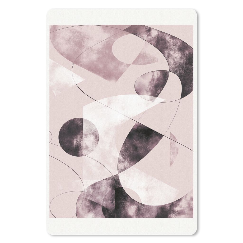 MuchoWow Mauspad Mousepad Formen - Pastell - Abstrakt - Schwarz 40x60 cm - Mousepads - Maus Mat - Pad - Mausunterlage - Schreibtisch Accesoire