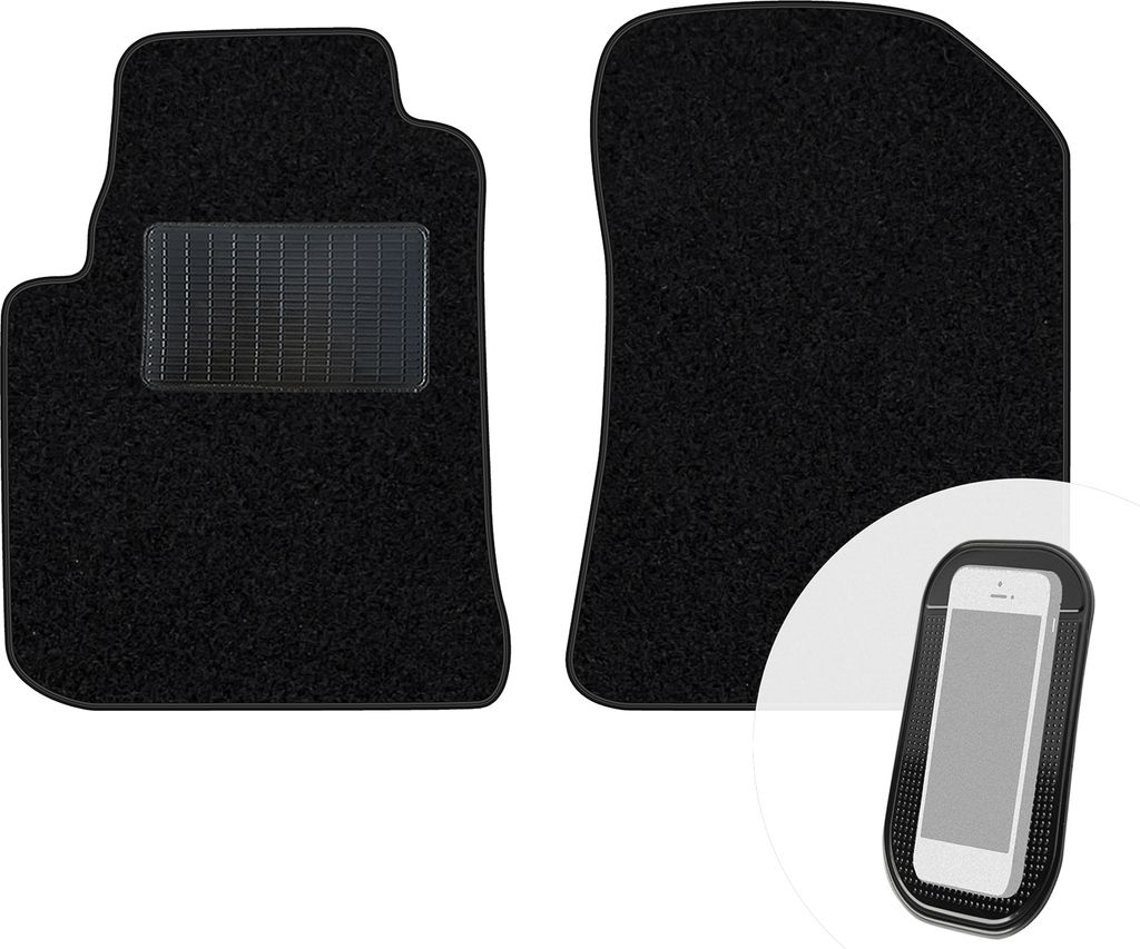 moto-MOLTICO Vorne Fußmatten Auto Velours Autoteppiche Schwarz Automatten Set 2-teilig passend für Rover 416 1995-2000