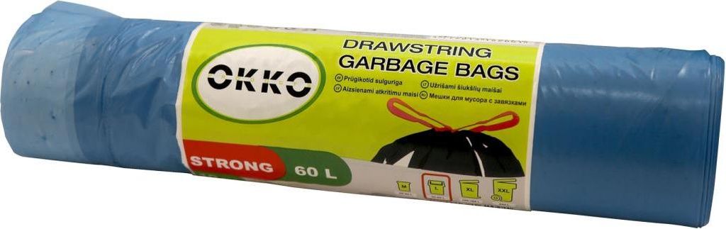 Müllbeutel Zugband 60L Müllsack mit Zugband Abfallsack Sack Produktbild 