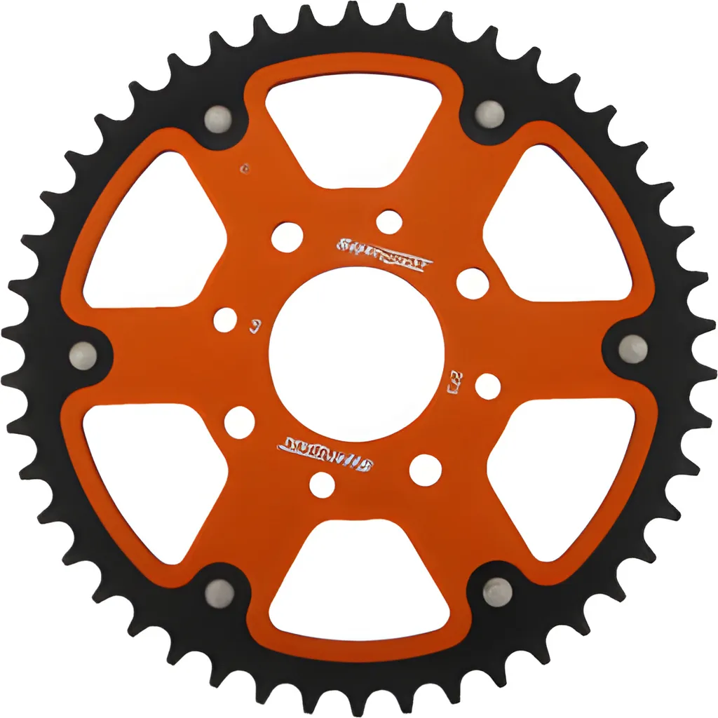 Couronne Moto 46 Dents pour KTM ou Husqvarna Orange Supersprox Stealth