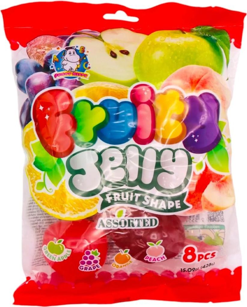Funny Hippo Fruity Jelly Assorted Jelly Fruits 428g Produktbild 