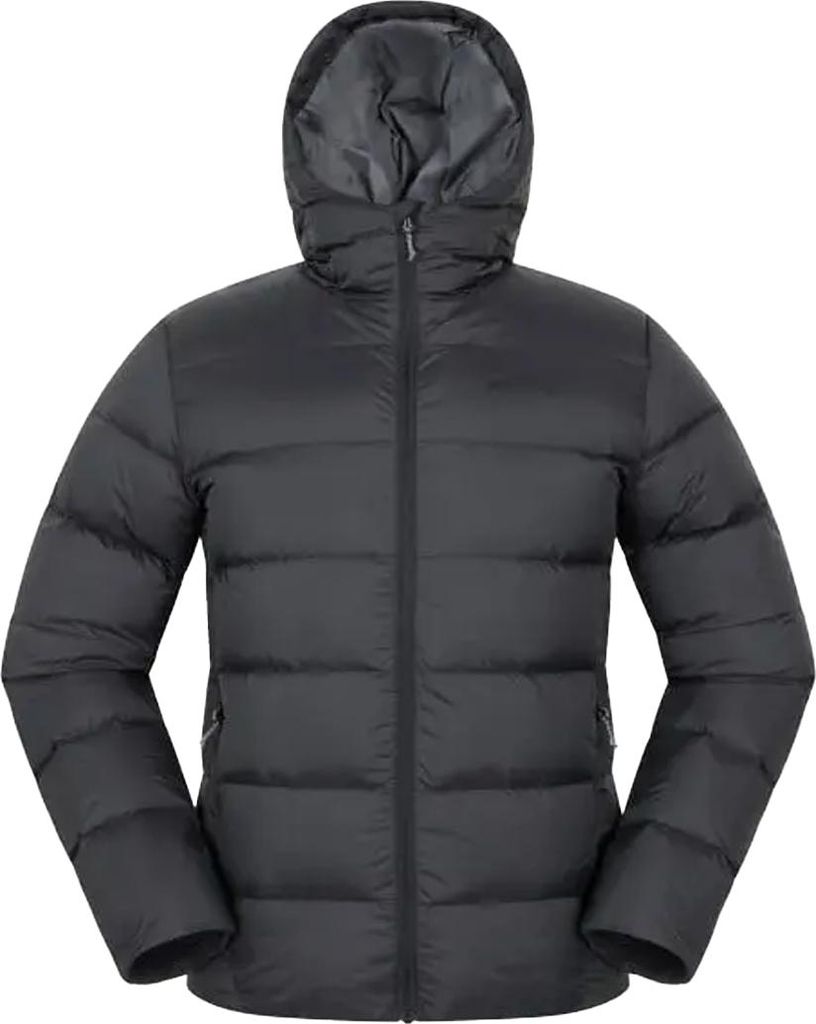 Mountain Warehouse - "Stratus" Kapuzenjacke für Herren, Packable, Daunen MW4621 (L) (Schwarz)