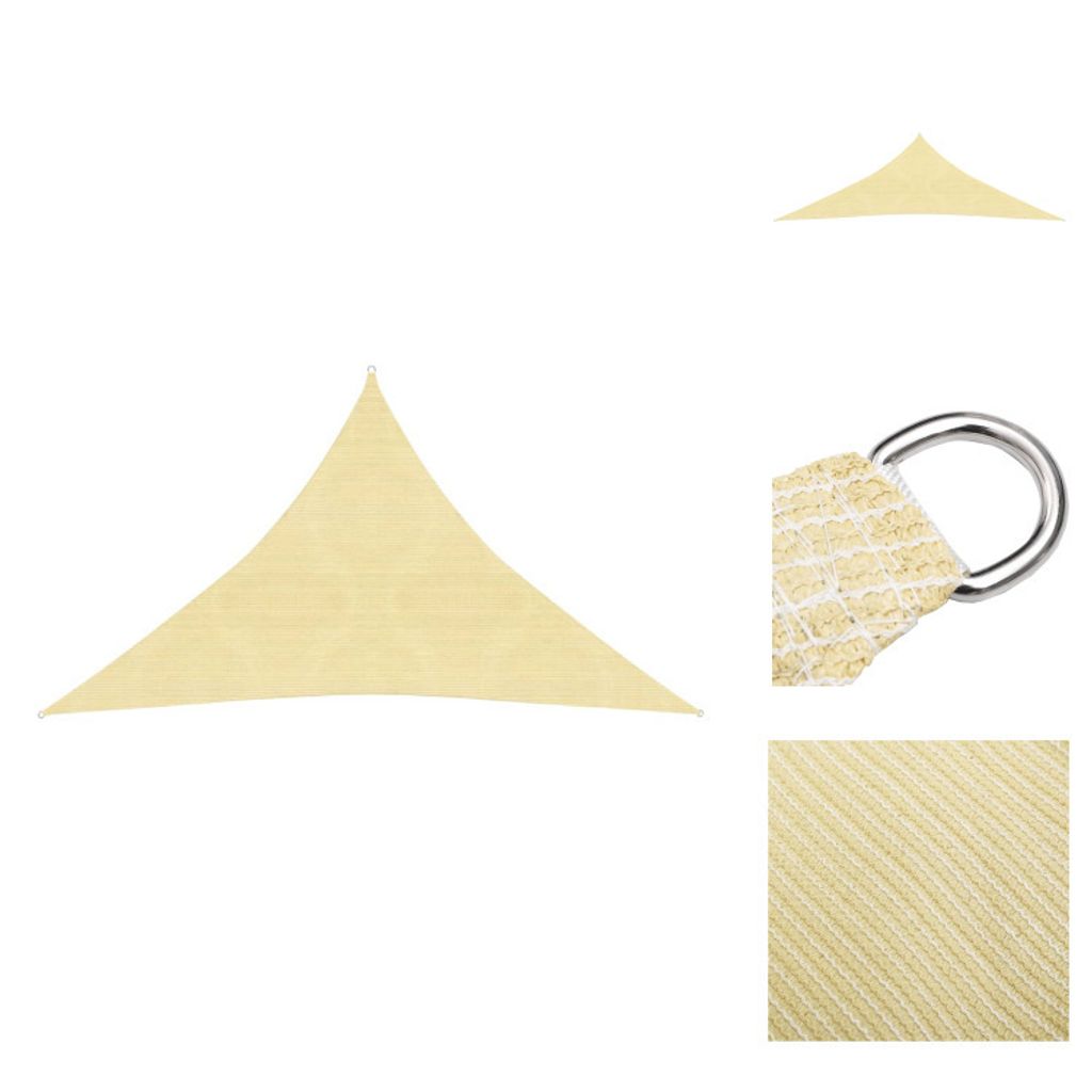 vidaXL Sonnensegel 160 g/m² Beige 4x4x5,8 m HDPE - Sonnenschirme & Sonnenschutze