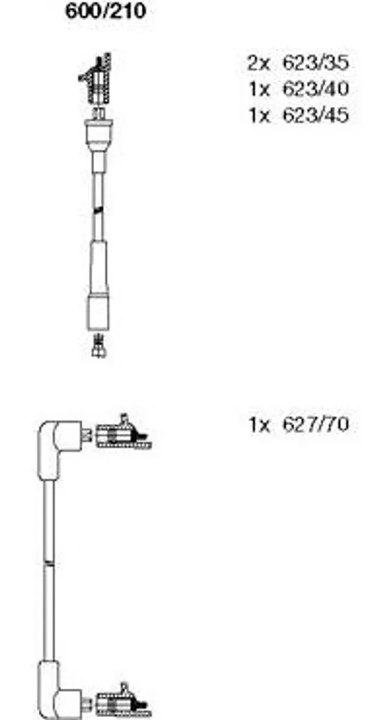 Kit Cavi Candele BREMI 600/210 Renault Clio 1.2 1.4 OE 7700850477