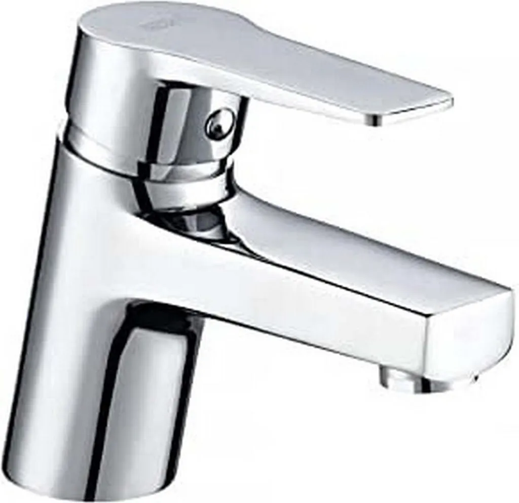 Robinet de lavabo mitigeur EDM monocommande en chrome pour salle de bain