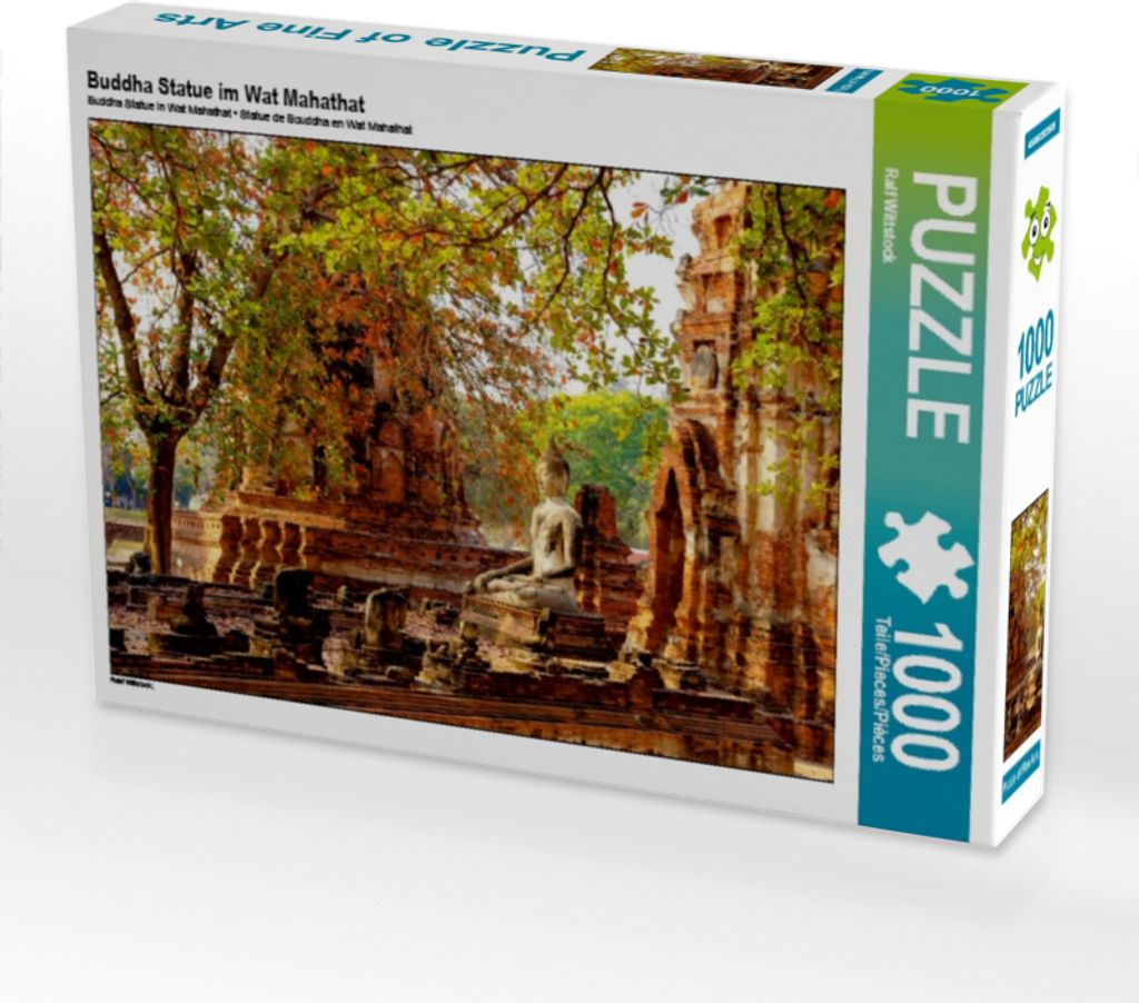 Calvendo Buddha Statue im Wat Mahathat 1000 Teile Puzzle Produktbild 