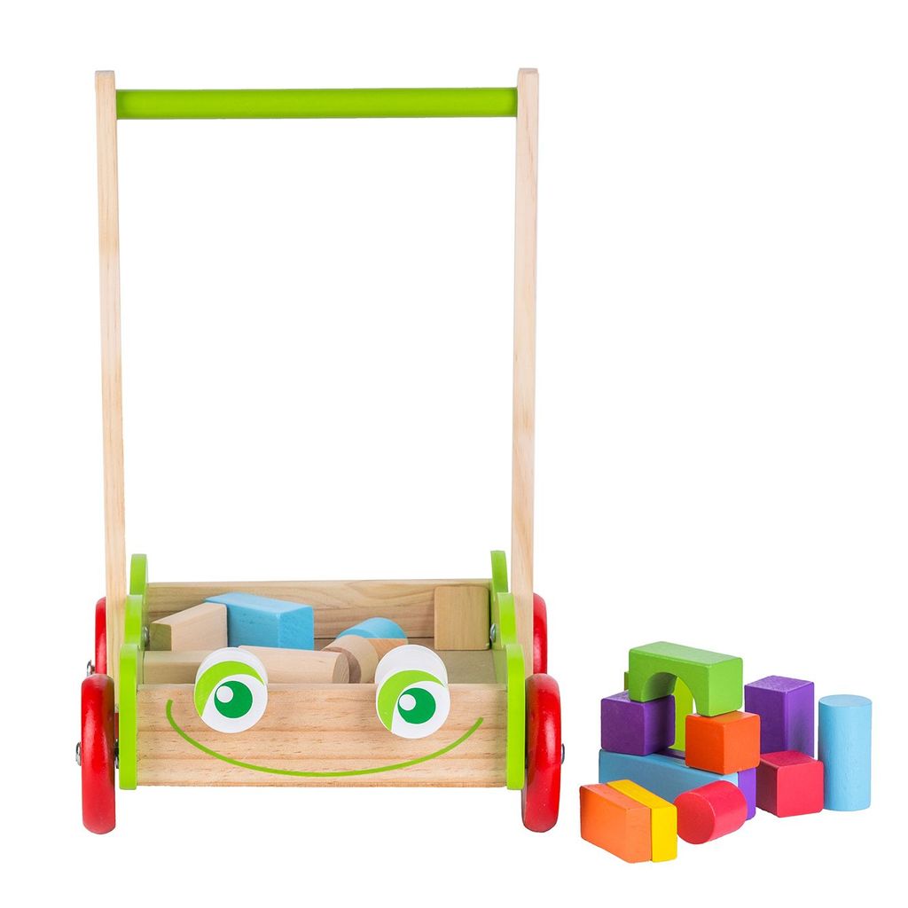 BugyKido Lauflernwagen Holz 8-in-1 - Multifunktion Spielwagen Für Kinder 3-36 Monate