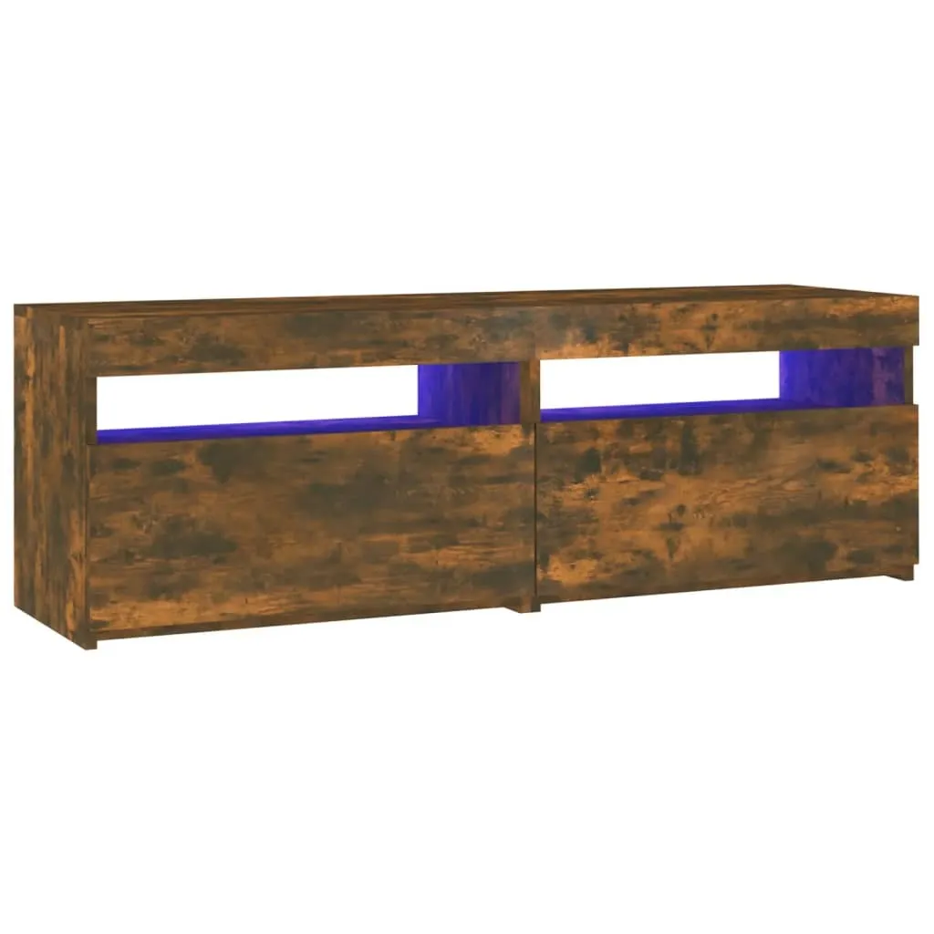 SYFAX™ Mobile Porta TV LED Rovere Fumo 120cm | Design Moderno per Salotto