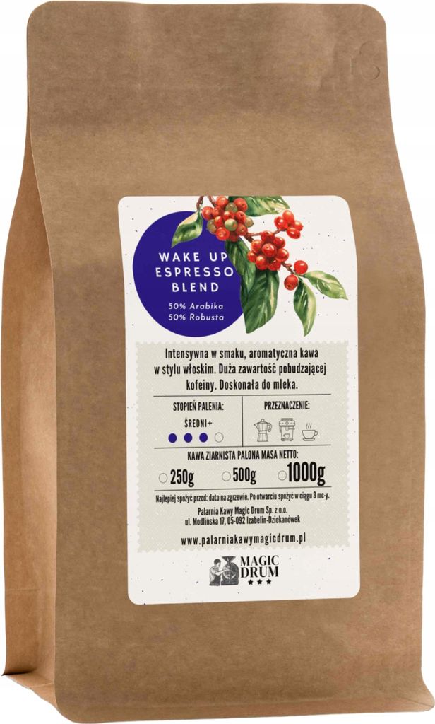 KAFELOV | Kaffeebohnen WAKE UP ESPRESSO BLEND 50/50 - 250g - frisch geröstet - intensiver Geschmack
