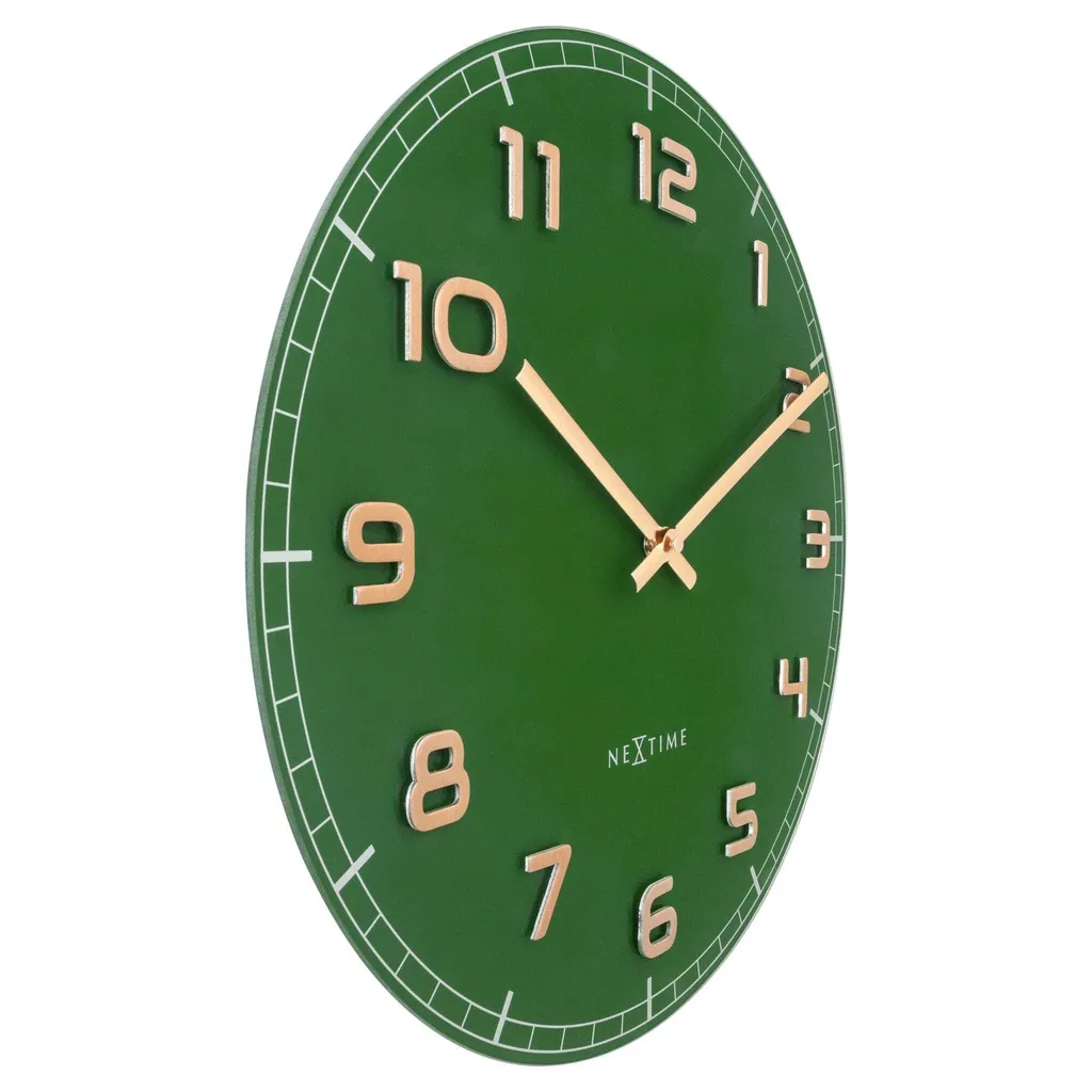Horloge murale NeXtime 3314GC Classy Medium 40cm verte design chic