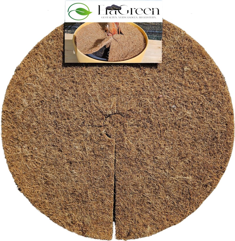 Kokosscheibe Ø 45cm Kokosmatte Winterschutz Topf- Kübelpflanzen Frostschutz