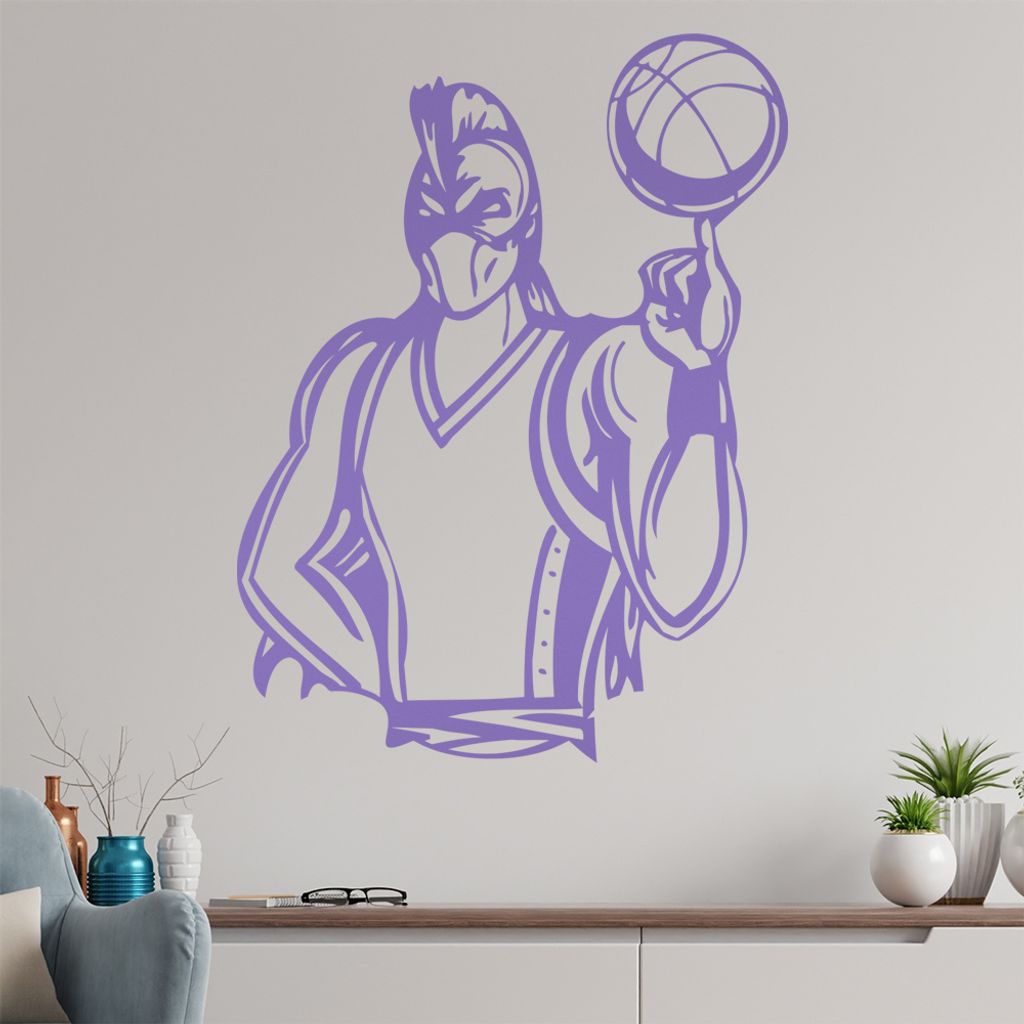 Basketball Krieger Wandtattoo in 6 Größen - Wandaufkleber Wall Sticker - Dekoration, Küche, Wohnzimmer, Schlafzimmer, Badezimmer