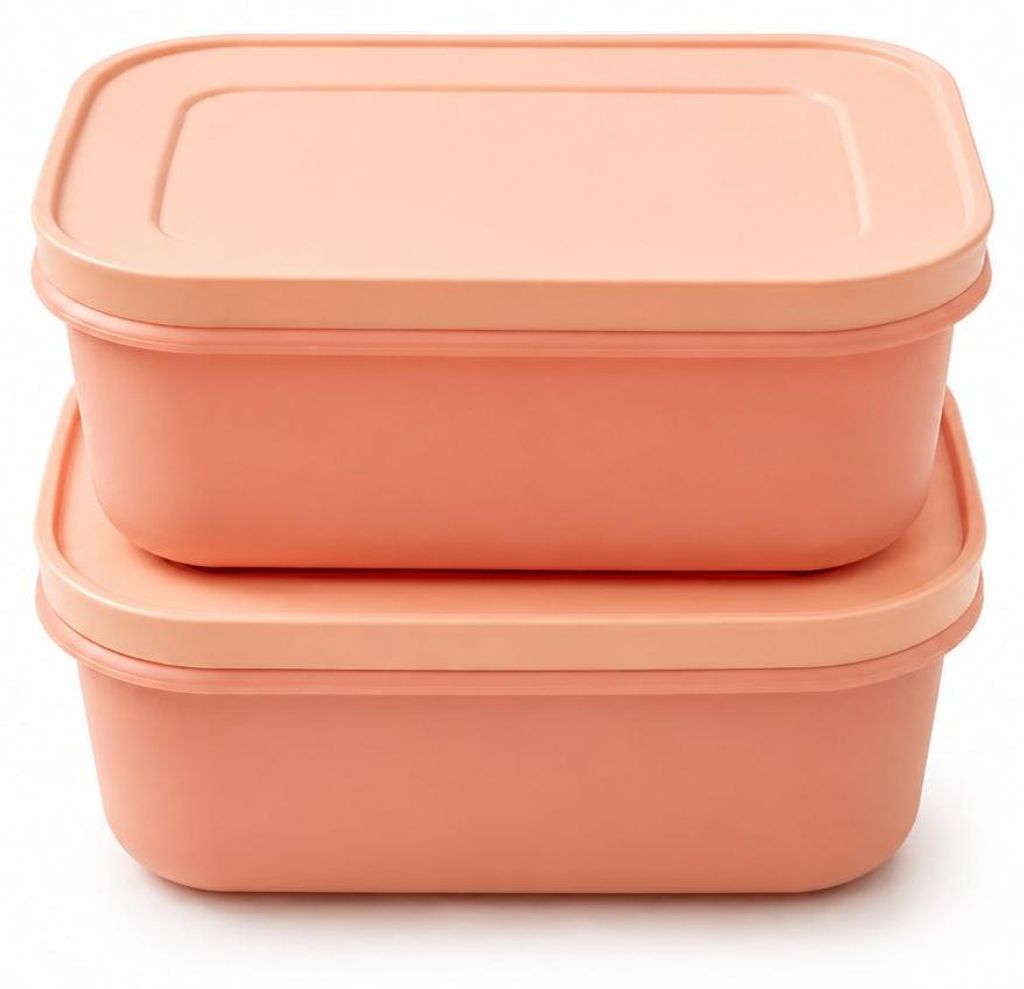 TUPPERWARE Gefrier-Behälter 450 ml (2) rosa flach Produktbild 