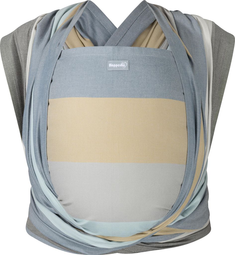 HOPPEDIZ Babytragetuch Gewebtes Tragetuch kbA ab Geburt bis ins Kleinkind-Alter, 100 % Baumwolle Riga 4,60 m x 0,70 m