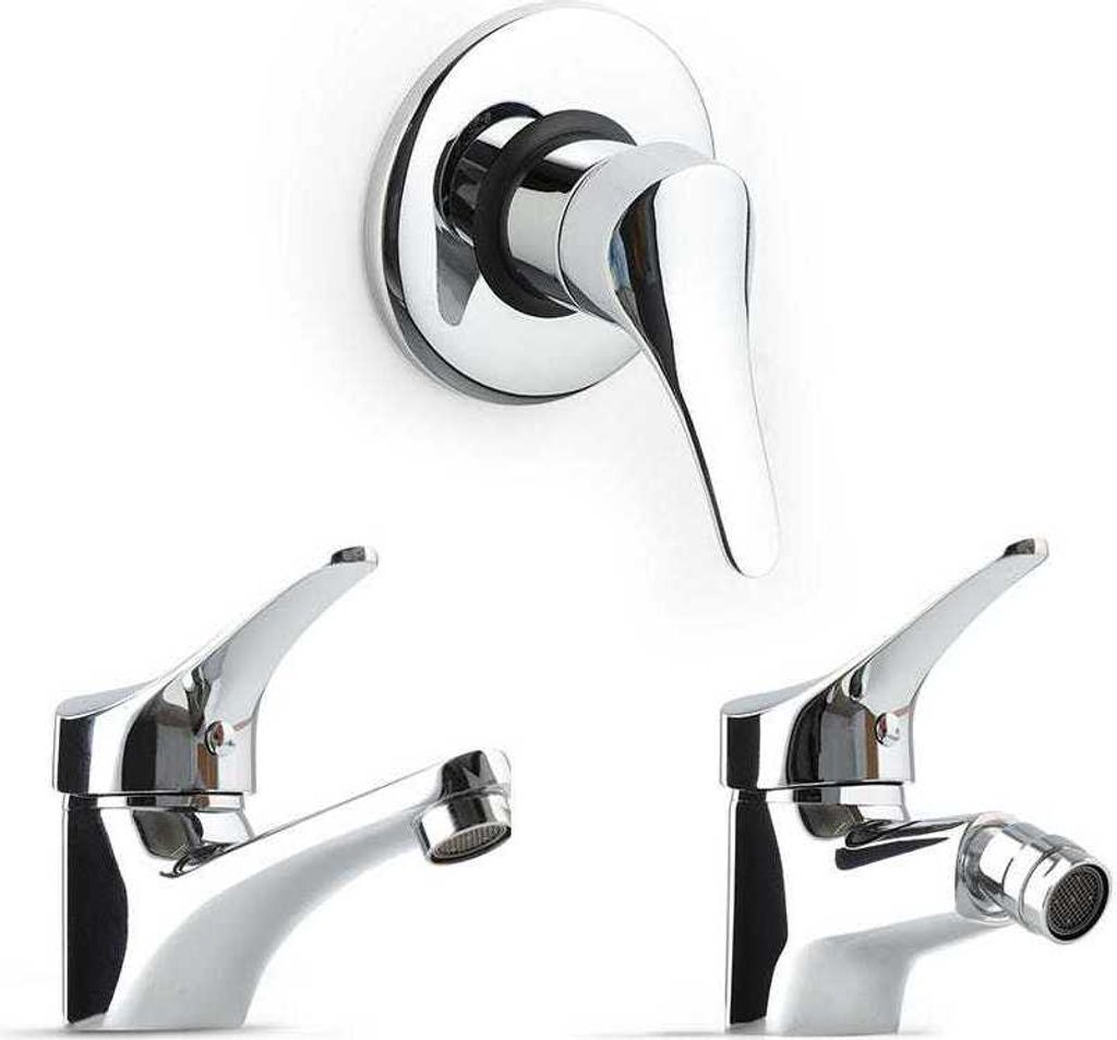 Badarmaturen-Set mit Waschtisch-, Bidet- und Unterputz-Duscharmatur | Cembra