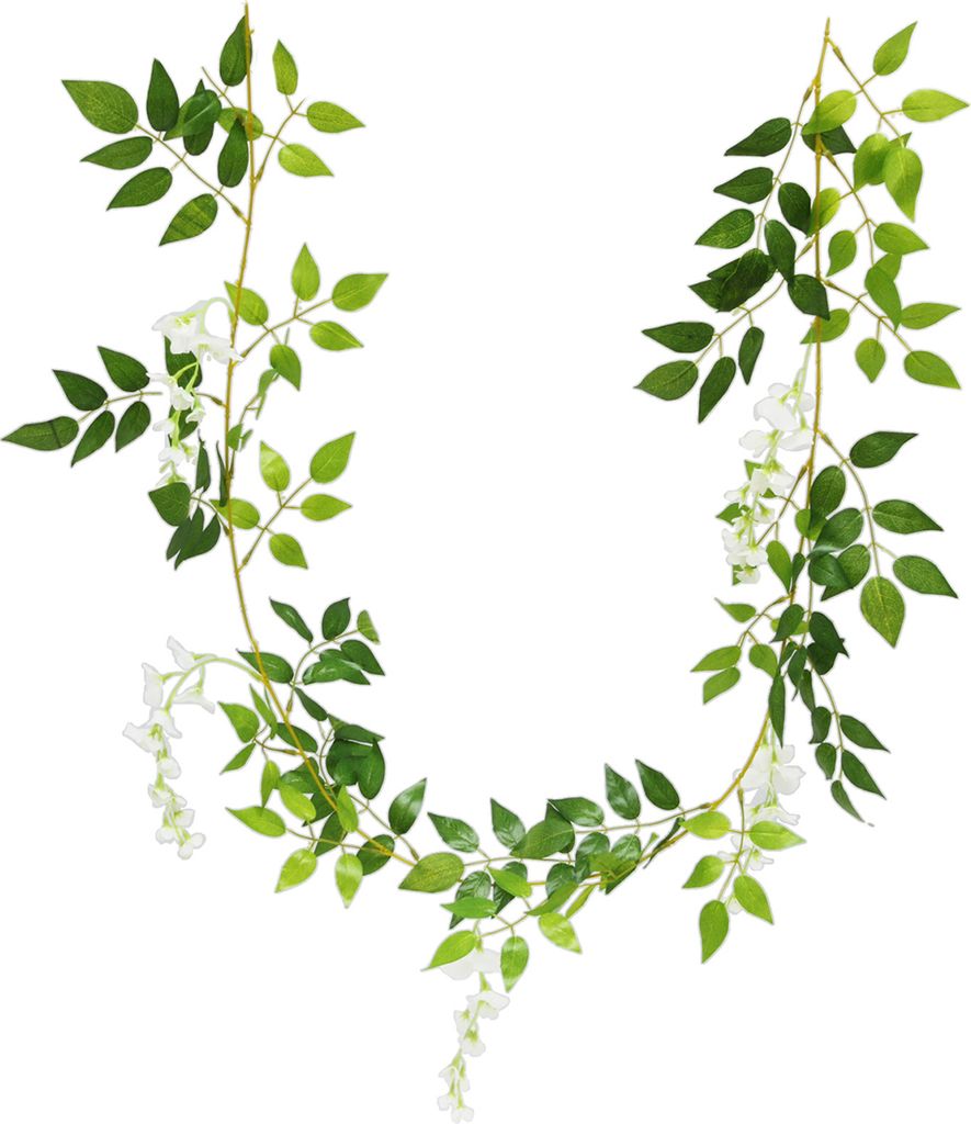 Simuliertes Rattan lebendige künstliche Seidenblume Blumenbaumkranz Hochzeitsbogen Dekoration für Büro-Weiß