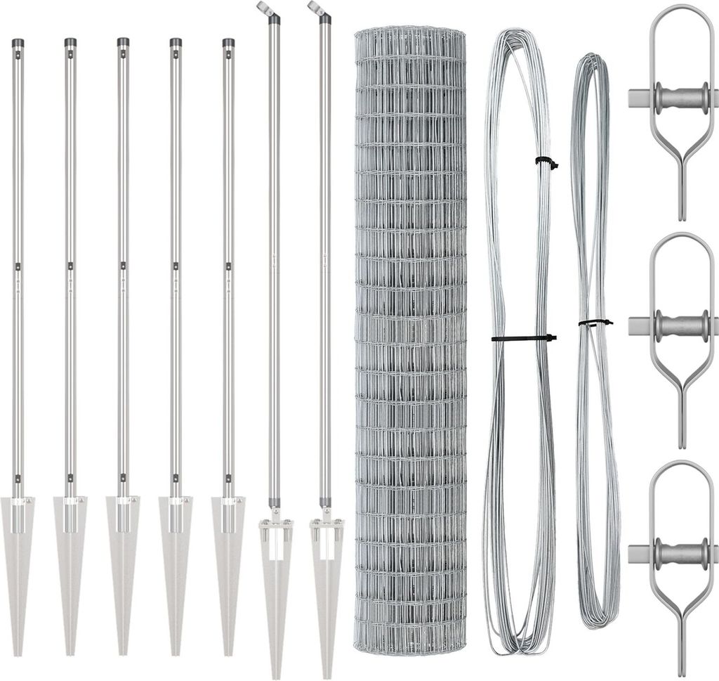 Langlebige Euro Zaun mit 7 Spike-Posts 1,6x10 m Verzinkter Stahl - Metallzäune Möbel743601