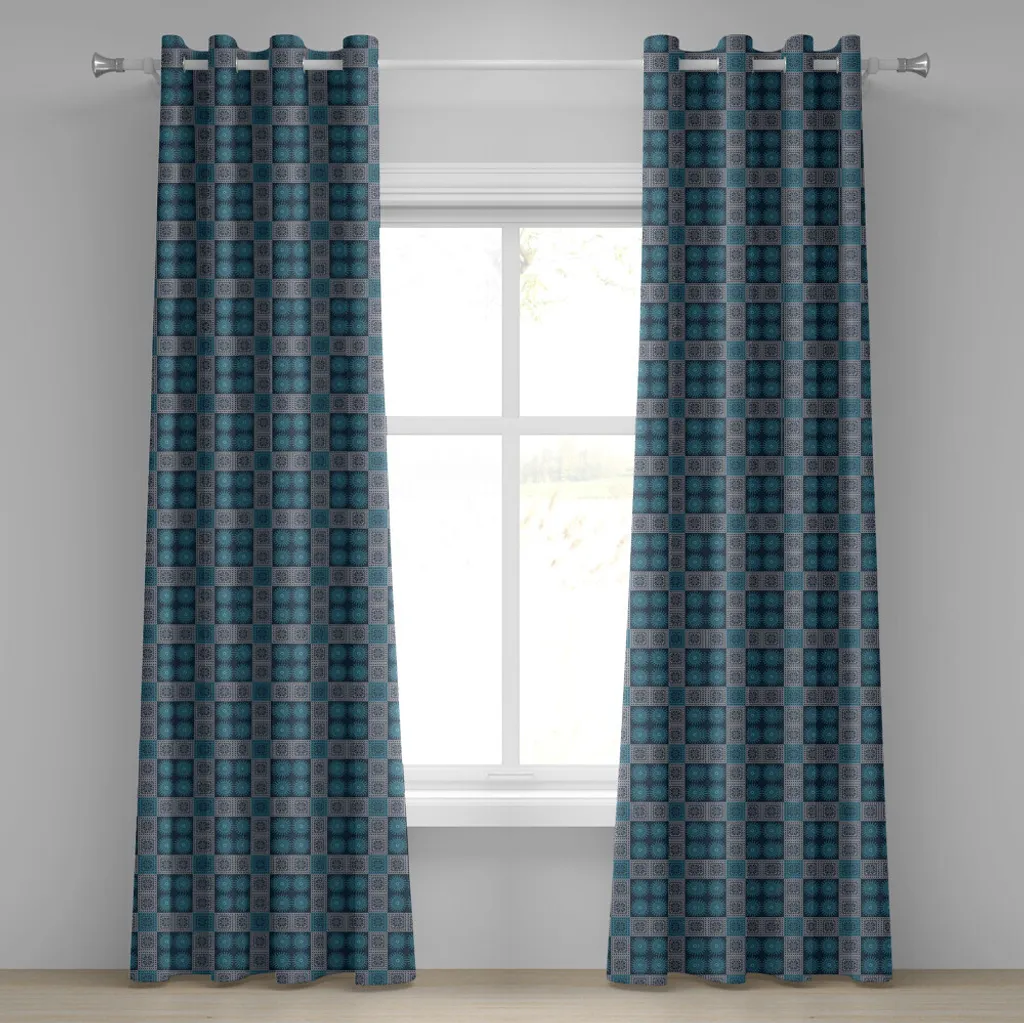 Yiatn Tenda da doccia blu chiaro con fodera a scatto, stile