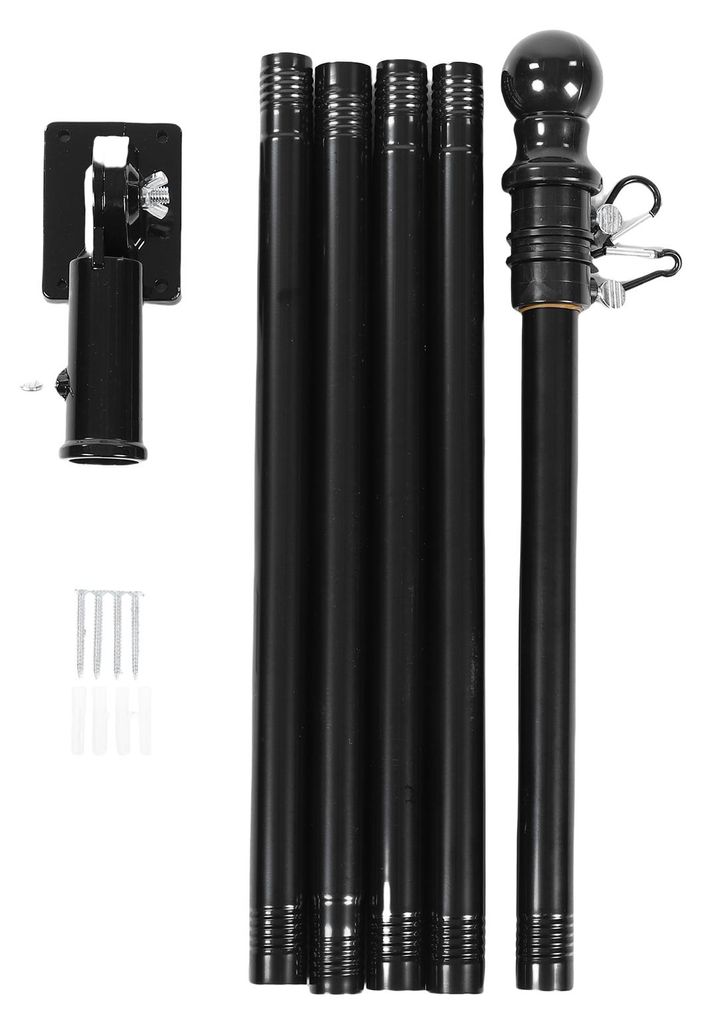 6FT Fahnenmast-Set, Edelstahl, wetterfest, Produktbild 