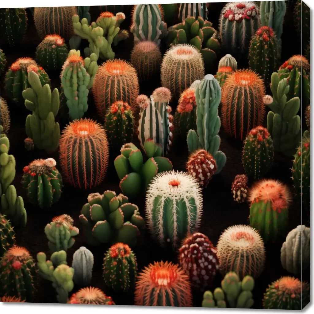 Quadro Decorativo Cactus 100x100 | Arredo Parete Elegante e Naturale