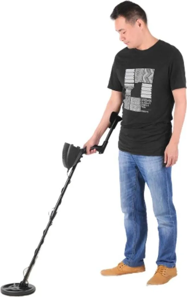 Détecteur de métaux professionnel réglable avec pelle et casque noir - 5