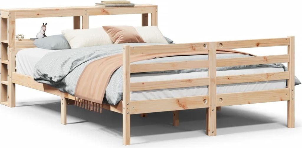 vidaXL Bettgestell mit Kopfteil ohne Matratze 150x200 cm