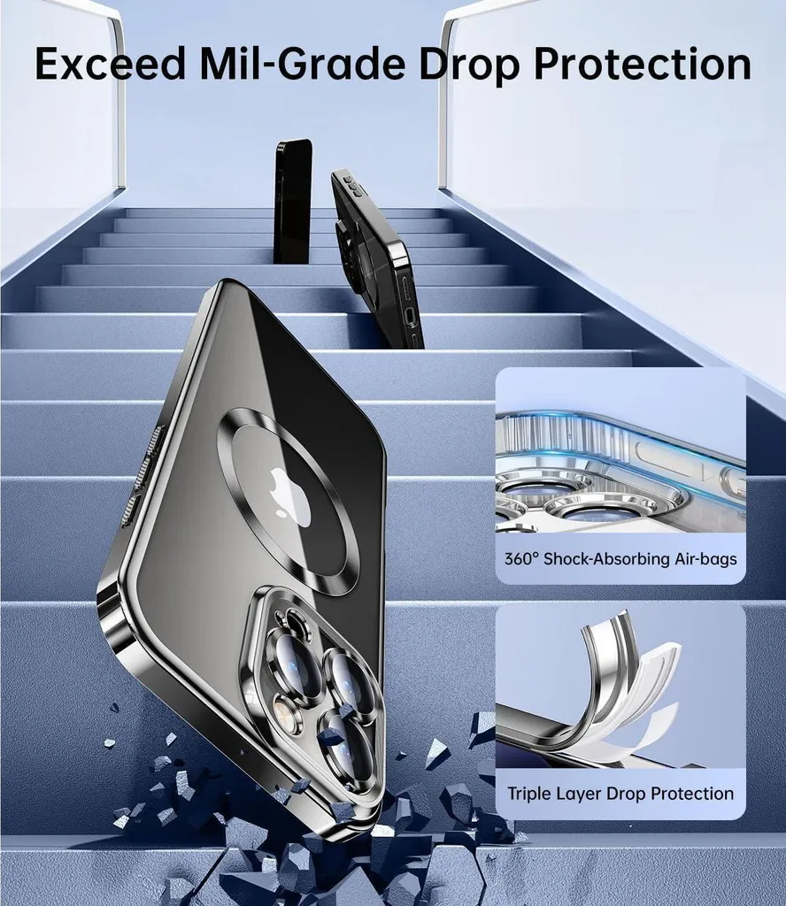 Cover MagSafe Nera iPhone 16 Pro Max + Pellicole | Stile e Sicurezza - 5