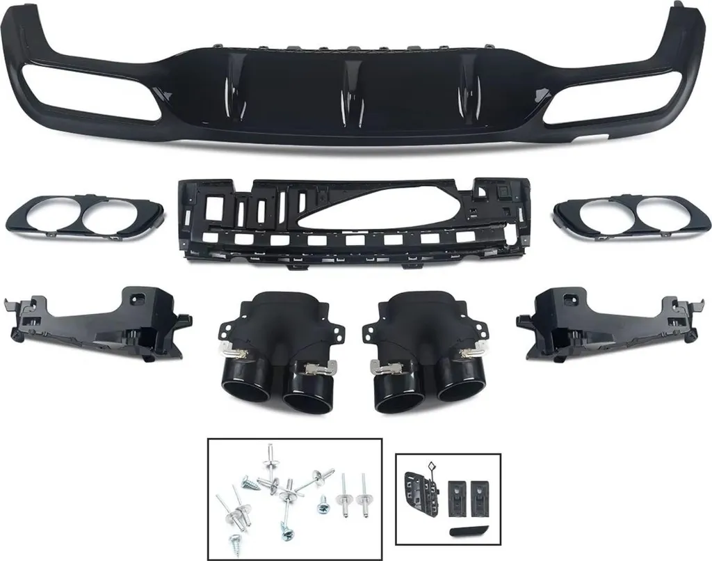 Diffuseur Arrière avec Échappements pour Mercedes Classe E W213 Look AMG