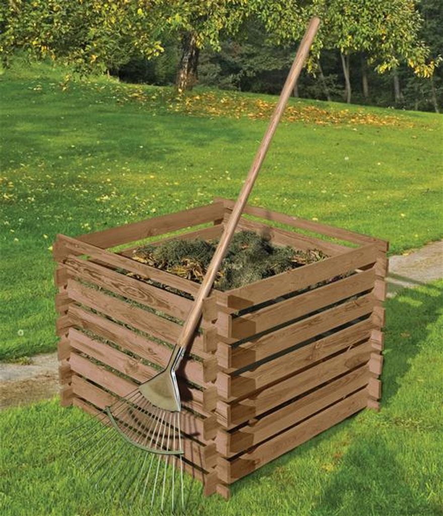 Komposter Fichtenholz Metall Kompostbehälter für Garten *Neu* Steckmodell 