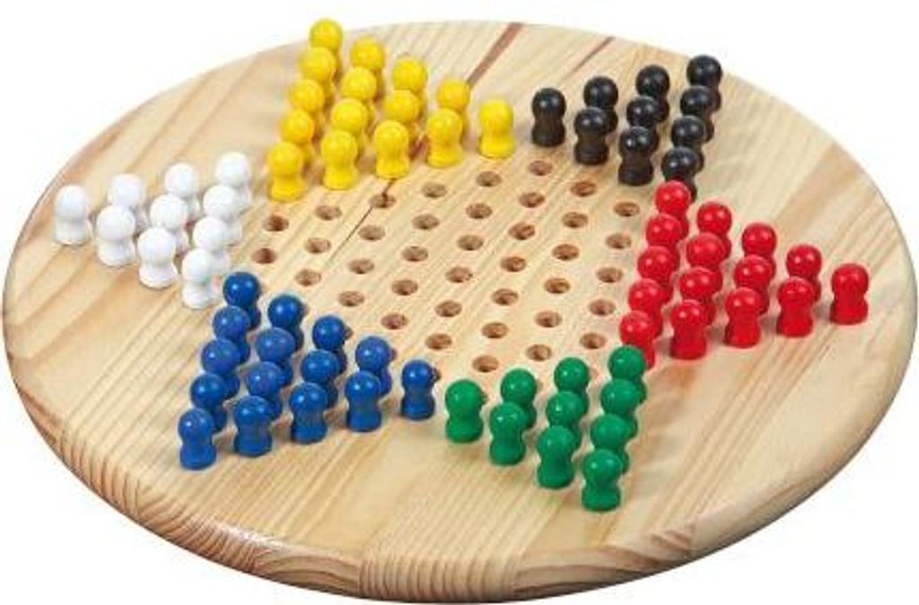 Halma rund Brettspiel aus Holz für 2-6 Spieler ab 6 Jahren Produktbild 