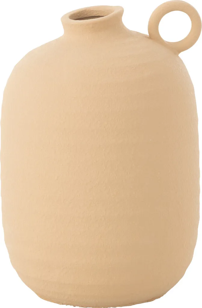 Vase Cassia J-Line Beige Étroit Petit Design Minimaliste en Céramique