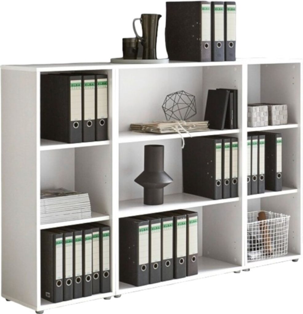 Aktenregal TABOR 2 in weiß, Regal-Set, Büroregale, ideal für Aktenordner