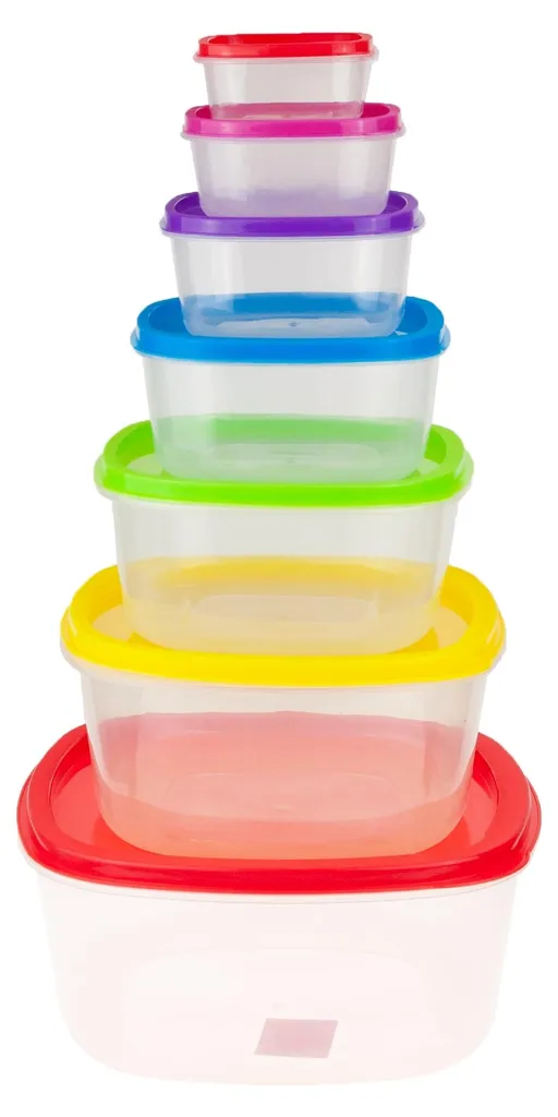 Set de 7 Boîtes à Lunch Empilables - Plastique Hermétique sans BPA - 5