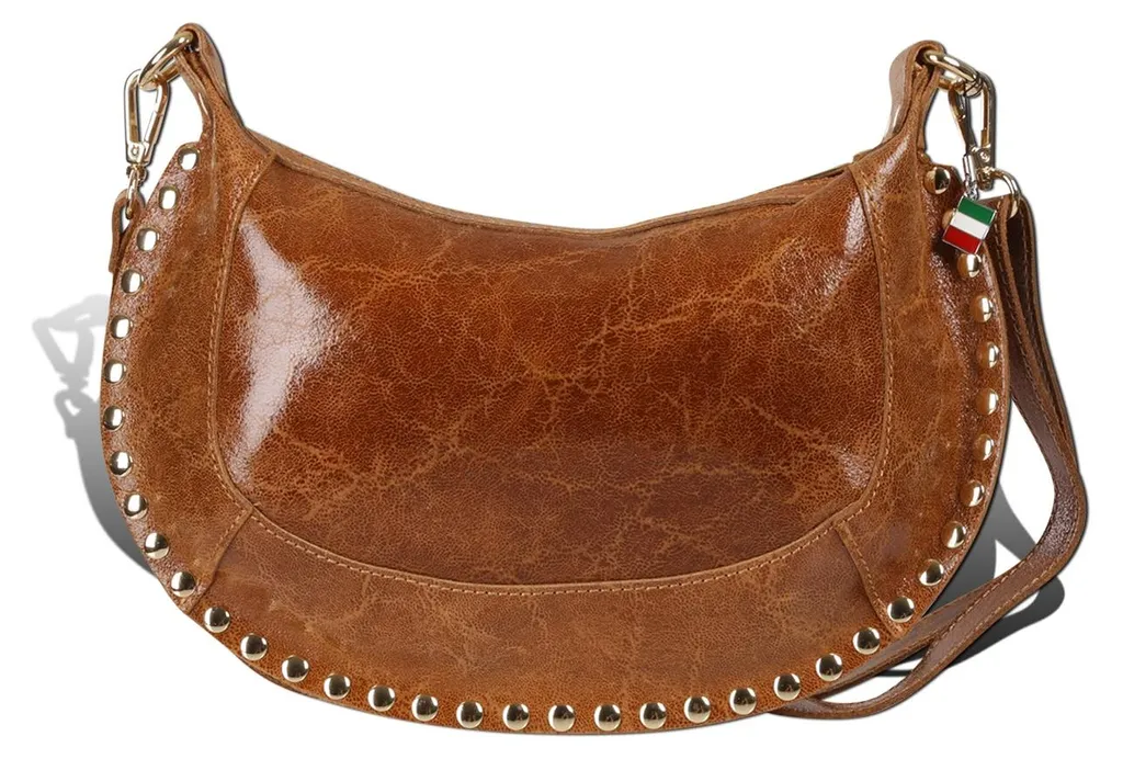 Sacoche femme en cuir marron clair Florence pour sorties et travail