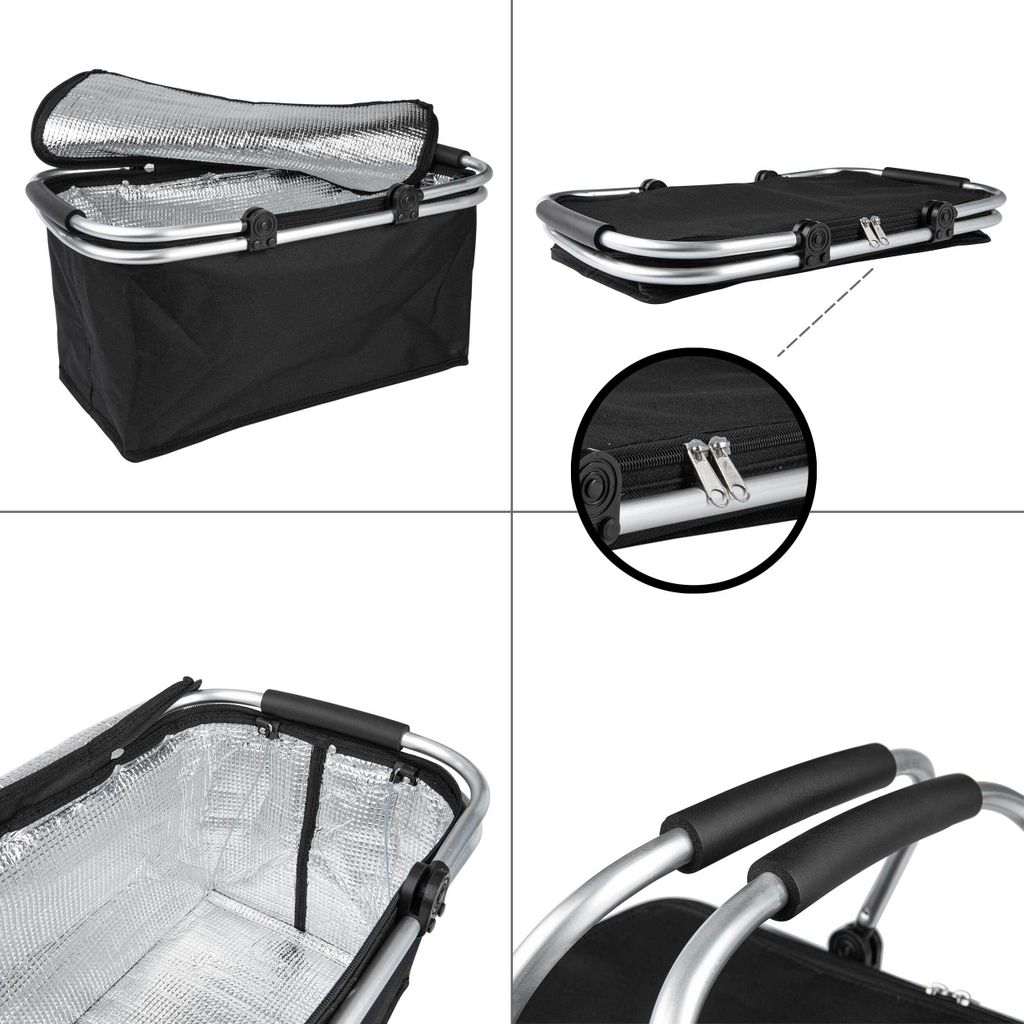 ONVAYA® Einkaufskorb faltbar mit Kühlfunktion | schwarz | Produktbild 5