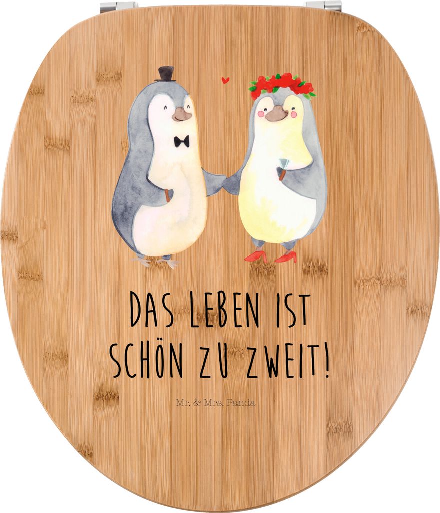 Mr. & Mrs. Panda Toilettendeckel Pinguin Heirat - Produktbild 