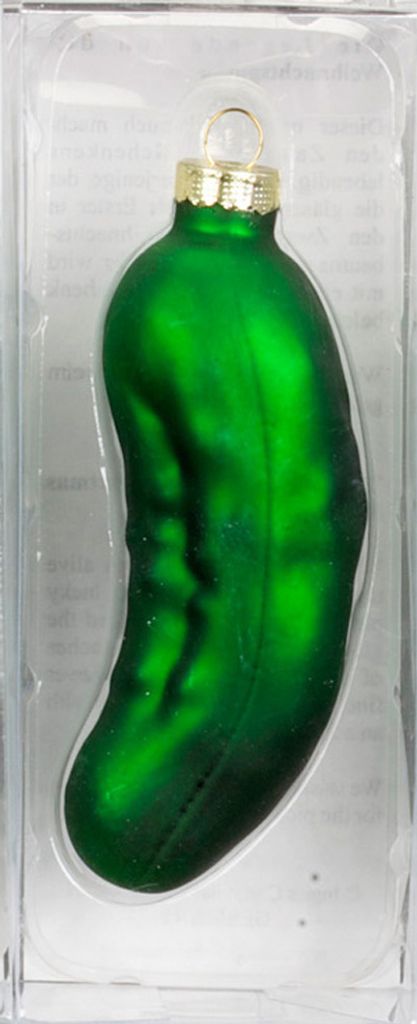 Christbaumschmuck Glas Weihnachtsgurke 10.5cm, 1 Stück Produktbild 3