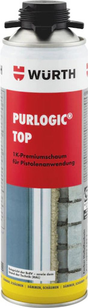 Würth 1K-Pistolenschaum PURLOGIC Top betongrau Produktbild 